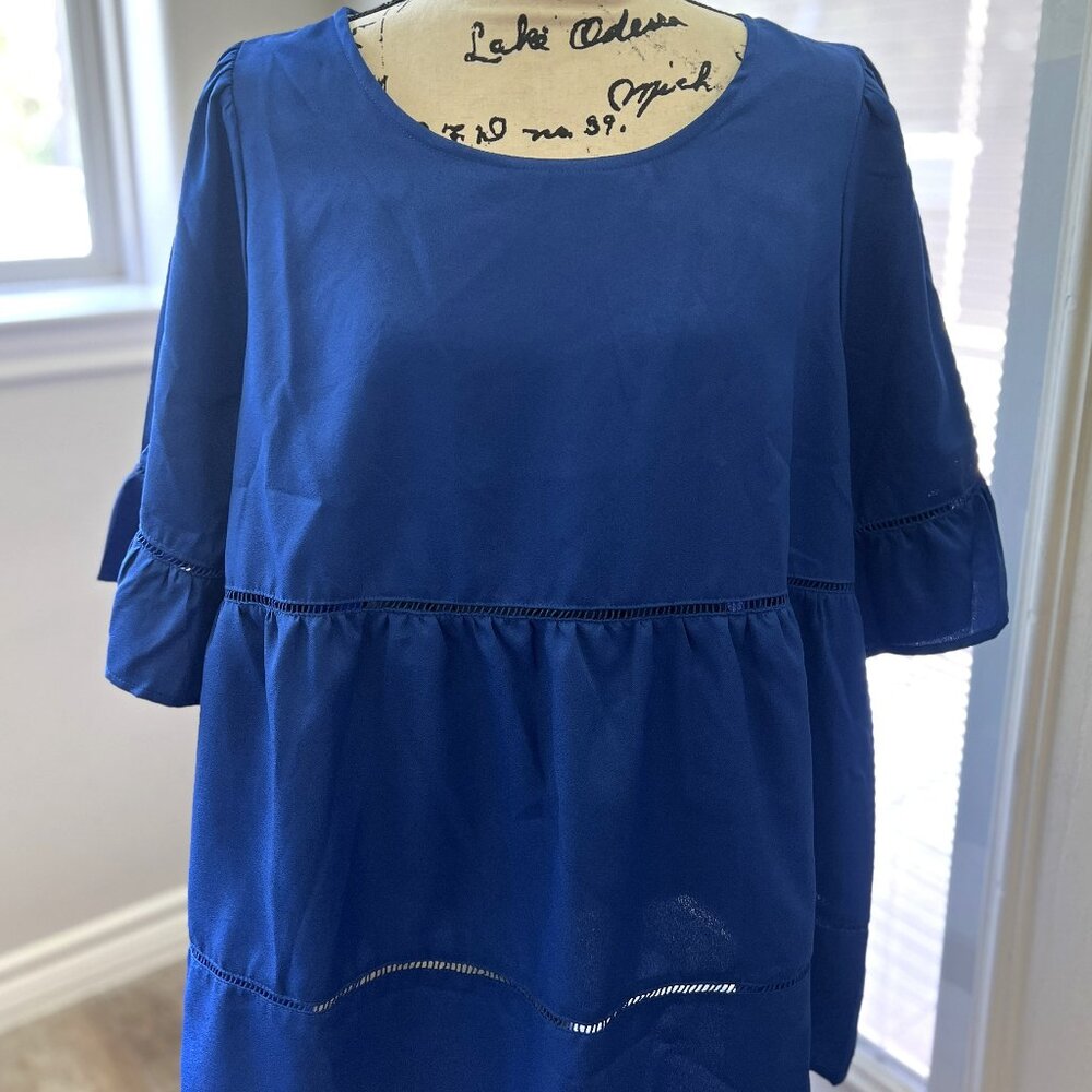 Shein Curve Royal Blue Blouse